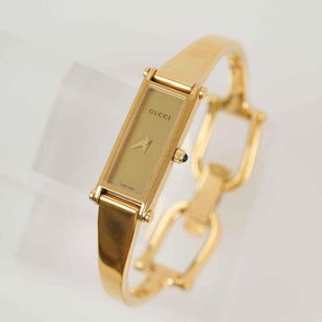 Gucci - 1500L Gold-Tone Swiss Made Ladies Bangle Watch with, Nieuw