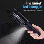 JUST23 Elektrisch Draagbare Handventilator met licht - Zwart, Ophalen of Verzenden, Zo goed als nieuw