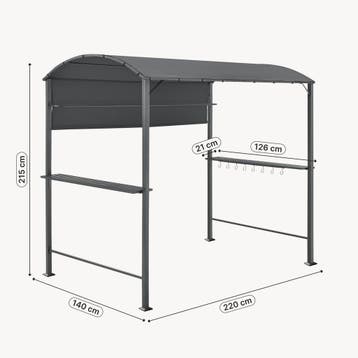 Steakhouse Pyrgos BBQ paviljoen 215x220x140 cm brandvertrage, Verzenden, Nieuw