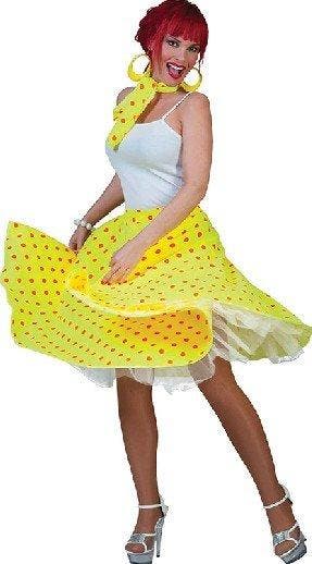 Rock and Roll rok met sjaaltje fluor geel/oranje, Ophalen of Verzenden, Nieuw