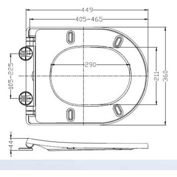 Wiesbaden Vesta Junior Wandcloset Rimless Verkort Shade Slim, Ophalen of Verzenden, Nieuw