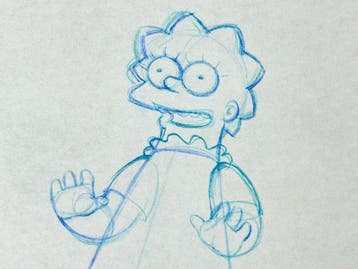Gracie Films - Originele animatietekening van Lisa Simpson,, Nieuw in verpakking