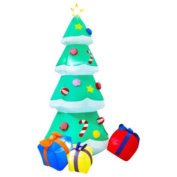 vidaXL Kerstdecoratie opblaasbaar kerstboom LED, Diversen, Verzenden, Nieuw