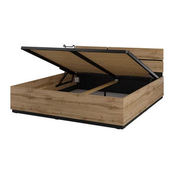 Houten Opbergbed Crotone - Eiken 160 x 200, Verzenden, Nieuw