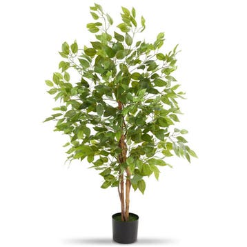 Kunst ficusboom Fida, realistische textuur - 120 cm, Verzenden