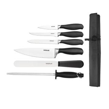Vogue 6-delige soft-grip messenset, Verzenden, Nieuw