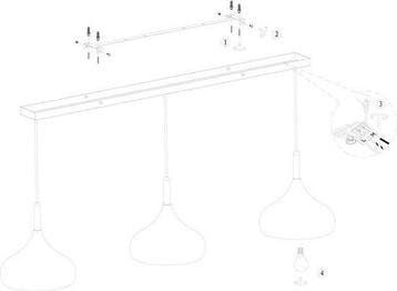 2dekans | Mexlite - hanglamp - Bjorr - wit - hout metaal -, Ophalen of Verzenden, Zo goed als nieuw