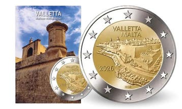 2 euro Valetta in coincard 2026 - Malta, Verzenden