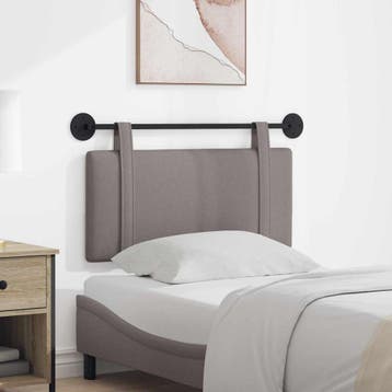 vidaXL Hangend hoofdbord Taupe Stof, Verzenden, Nieuw, Stof