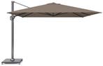 Challenger T1 premium zweefparasol 350x350 cm havanna, Tuin en Terras, Parasols, Ophalen of Verzenden, Nieuw