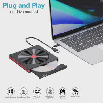 Externe USB 3.0 CD/DVD Brander & Lezer voor Laptop en PC, Verzenden, Nieuw