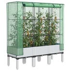 vidaXL Plantenbak verhoogd met kashoes 120x40x140 cm, Verzenden, Nieuw, Kunststof