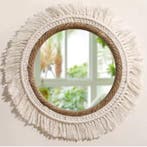 Macramé Wandspiegel Boho Decoratie met Kwastjes Stijl, Verzenden, Nieuw