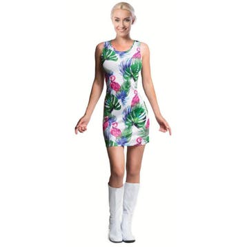 Hawaii Jurk Dames – Tropische Flamingo Print - Maat L, Kleding | Dames, Carnavalskleding en Feestkleding, Ophalen of Verzenden