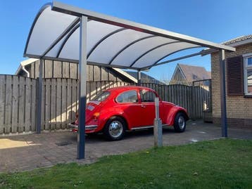 Aluminium boog carport enkel of dubbel pext cp10 cp20 cp25, Ophalen of Verzenden, Nieuw