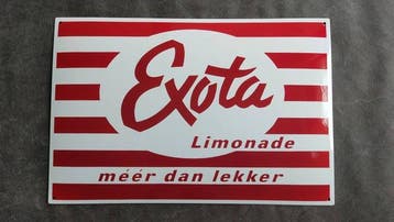 Exota - Limonade Exota enamel sign Emailschild Emaille