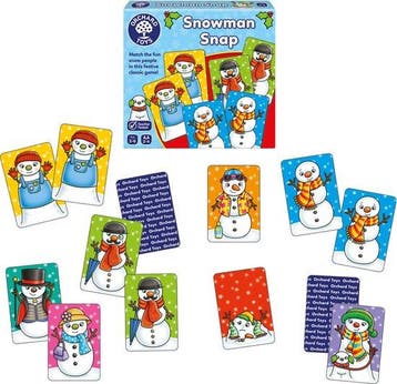 Orchard Toys - Snowman Snap - Mini Game - kort en compact, Verzenden, Nieuw