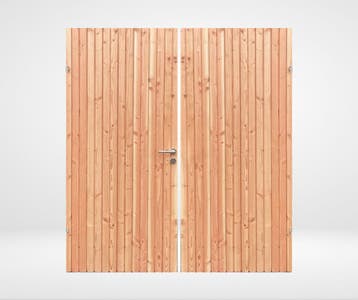 Dubbele Tuinpoort Deens Rabat Douglas Verticaal, Tuin en Terras, Tuinpoorten, Ophalen of Verzenden, Nieuw