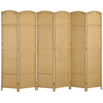 TRUUSK Bamboe Kamerscherm 6-delig 240 x 170 cm - Opvouwbaar, Verzenden, Nieuw