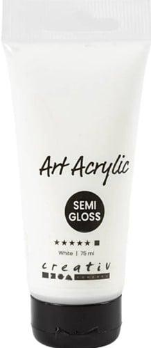 Allesverf Acryl Semi glanzend dekkend Wit 75 ml, Ophalen of Verzenden, Nieuw