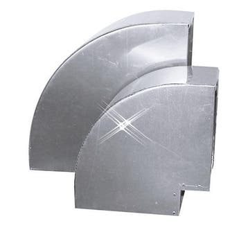 Aluminium instort bocht 90 graden 500x500 mm, Verzenden, Nieuw