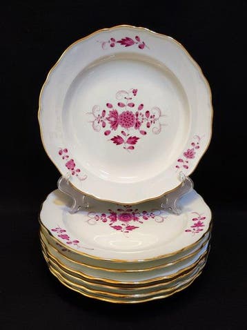 Meissen - Bord (7) - Ø 21,4 cm 7er Set antike