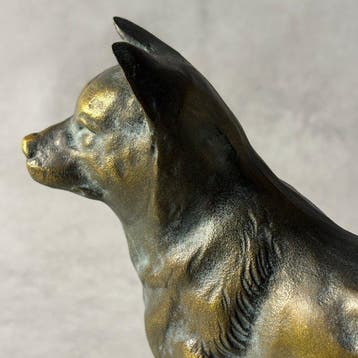 Akita Dog - sculptuur - Gietijzer - Japan (Zonder