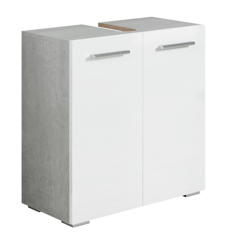 Wastafelkast Jupiter 60 x 30 x 60 cm Beton grijs wit, Huis en Inrichting, Badkamer | Badkamermeubels, Nieuw, Wastafelkast, Verzenden