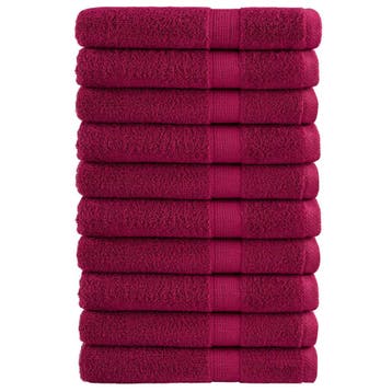 vidaXL Handdoeken SOLUND 10 st 600 g/m² 100x200 cm, Verzenden, Nieuw, Rood