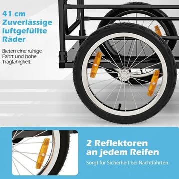 2dekans | Coast Fietskar Zwart/Blauw – Opvouwbare Bagagekar, Ophalen of Verzenden, Zo goed als nieuw, Coast