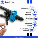 ToolLine | Blindklinkmoertang | Incl. blindklinkmoeren M3-M8, Verzenden, Nieuw