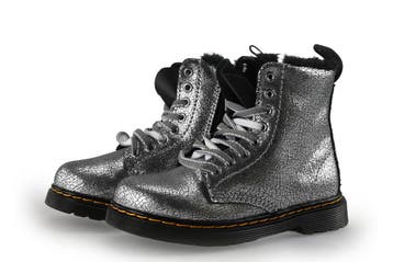 Dr. Martens Veterboots Meisjes in maat 28 Zilver, Kinderen en Baby's, Kinderkleding | Schoenen en Sokken, Dr. Martens, Verzenden