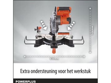 POWERPLUS POWDP2560 - Verstekzaag 20V - Telescopisch 210mm -, Verzenden, Zo goed als nieuw, Powerplus