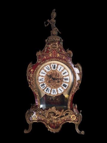 Pendule - hout en brons - 1950-1960