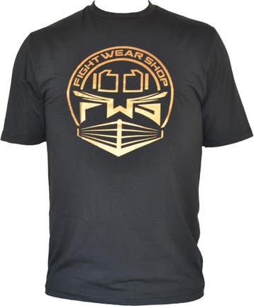 Fightwear Shop Ring Logo T Shirt Zwart Goud, Ophalen of Verzenden, Nieuw