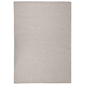 vidaXL Buitenkleed platgeweven 160x230 cm lichtgrijs, Verzenden, Nieuw, Grijs