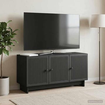 vidaXL TV-kast 99 x 34,5 x 50 cm Zwart Bewerkt hout, Minder dan 50 cm, Verzenden, Nieuw, Minder dan 100 cm