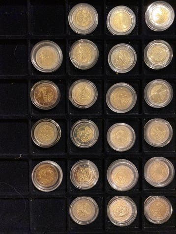 Europa. 2 Euro Various Years (22 coins) (Zonder