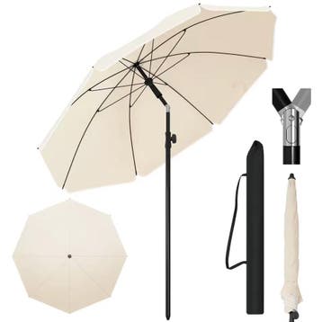 135/155cm Parasol – UV-Bestendig, Waterdicht, Kantelfunctie, Verzenden, Nieuw, Waterdicht, 1 tot 2 meter
