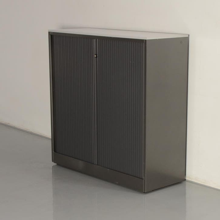 Ahrend roldeurkast, antraciet, 119 x 120 cm, incl. 2, Huis en Inrichting, Kasten | Roldeurkasten en Archiefkasten, Ophalen of Verzenden