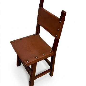 Stoel - Leder, Eik