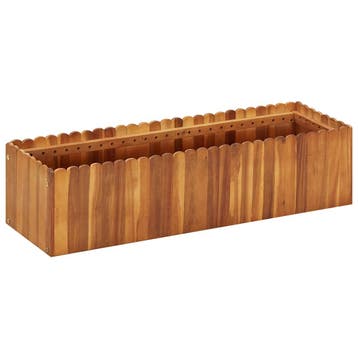 vidaXL Plantenbak verhoogd 100x30x25 cm massief acaciahout, Minder dan 30 cm, Verzenden, Minder dan 60 cm, Nieuw