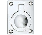 Luikring rechthoekig 40x30 mm glans chroom, Verzenden, Nieuw