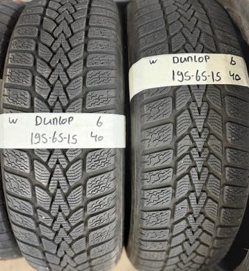 2x 195-65-15 Dunlop Winter 2x 6mm €40 Per Band 195 65 15, Ophalen, Gebruikt, 15 inch, Winterbanden