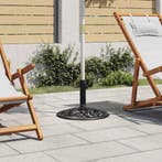 vidaXL Parasolvoet 48x48x33 cm gietijzer zwart, Verzenden, Nieuw, Minder dan 1 meter, Parasolvoet