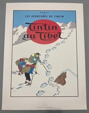 Hergé - 1 Silkscreen - Tintin - Tintin au Tibet - 1987, Nieuw