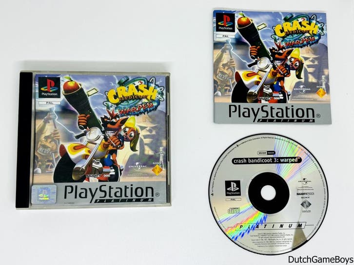 Playstation 1 / PS1 - Crash Bandicoot 3 - Warped - Platinum, Spelcomputers en Games, Games | Sony PlayStation 1, Gebruikt, Verzenden
