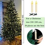 Led kaarsen warmwit met afstandsbediening timer zwart 10, Ophalen of Verzenden, Nieuw