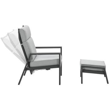 Garden Impressions Max verstelbare stoel met voetenbank!, Tuin en Terras, Tuinsets en Loungesets, Ophalen of Verzenden, Nieuw