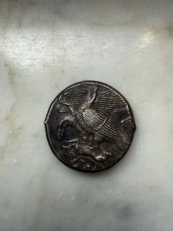 Replica van een oude Griek Zilver Zilveren munt afbreken -, Verzamelen
